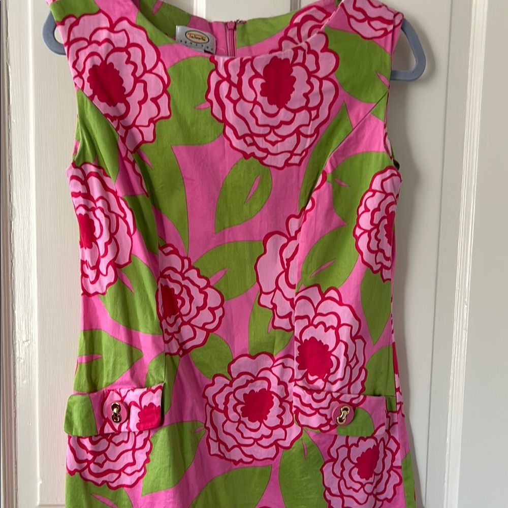 Floral Pink and Green Womens Dress